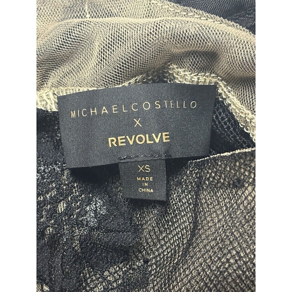 REVOLVE Michael Costello Helix Mini Dress in Black Size XS New MSRP $218 - Picture 4 of 4